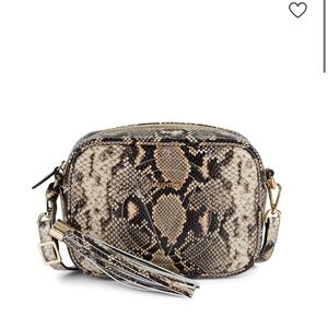 Valentino Mia Snake Print Crossbody Bag - Brown